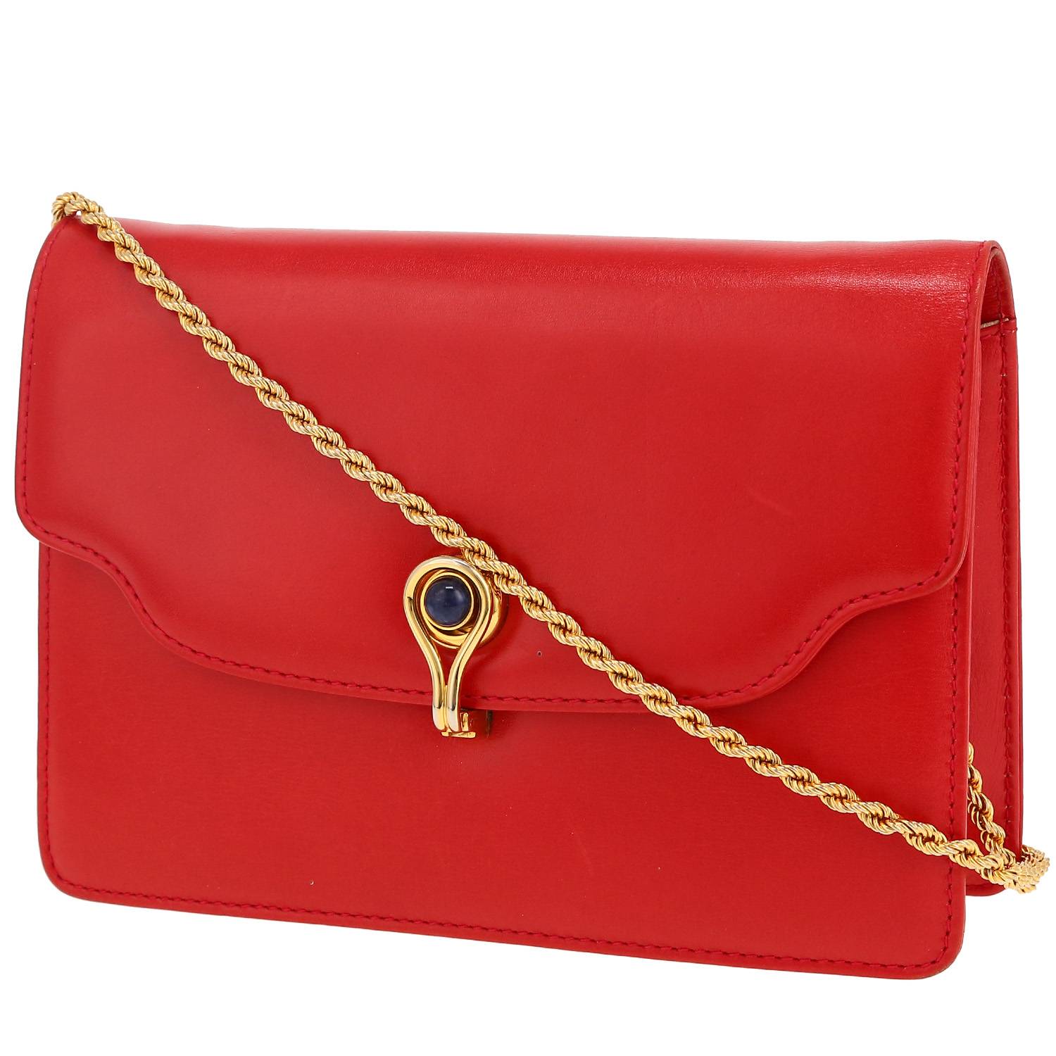 Bolso de mano Gucci Vintage en cuero rojo - 00pp