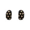 Paire de clips d'oreilles Van Cleef 
Arpels  en or jaune et ébène - 00pp thumbnail