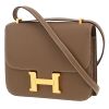 Bolso de mano Hermès  Constance mini  en cuero epsom marrón etoupe - 00pp thumbnail