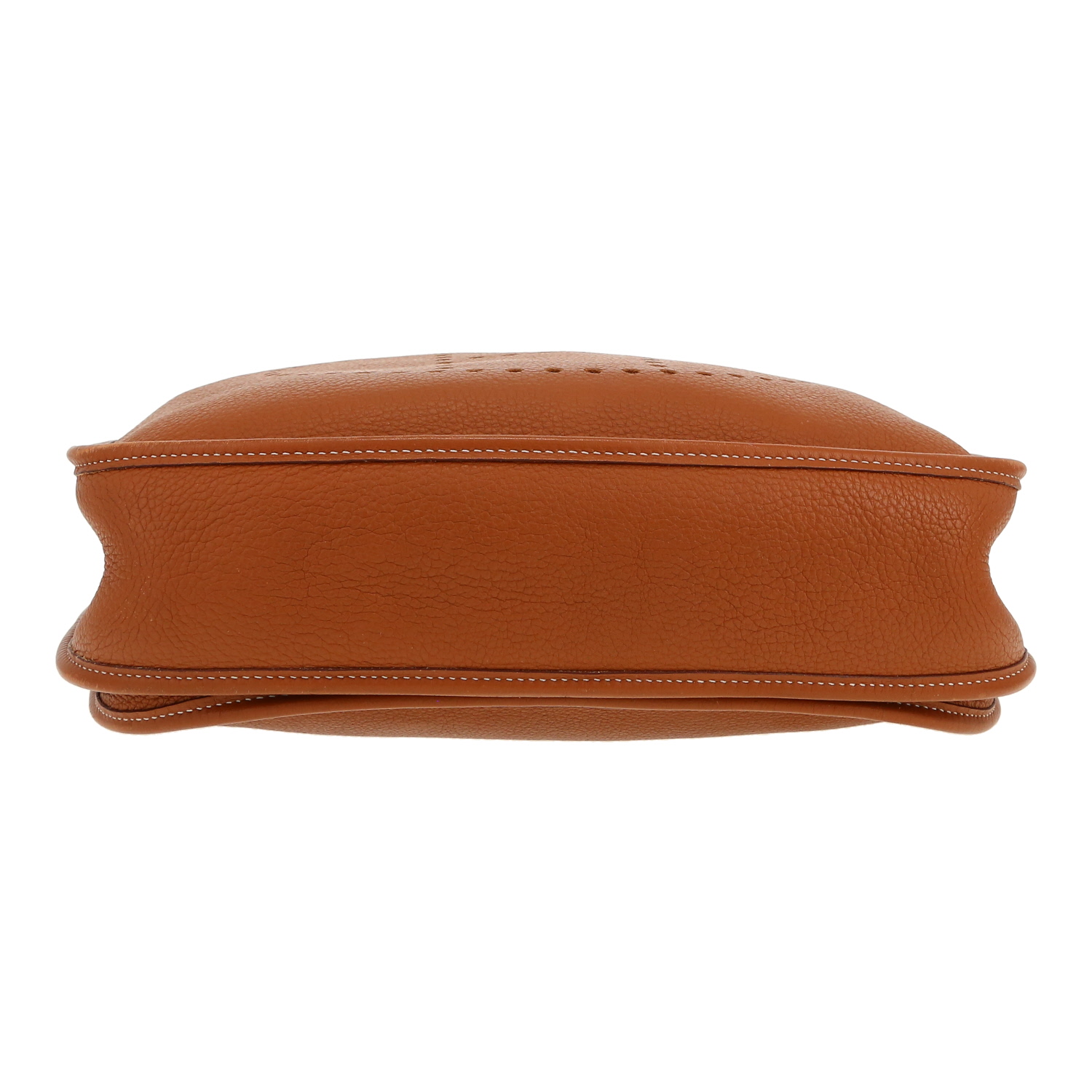 Bolso bandolera Hermès  Evelyne en cuero togo color oro - Detail D1