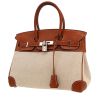 Sac à main Hermès  Birkin 30 cm en cuir Barénia gold et toile beige - 00pp thumbnail