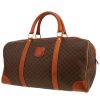 Celine  Vintage travel bag  in brown "Triomphe" canvas  and brown leather - 00pp thumbnail