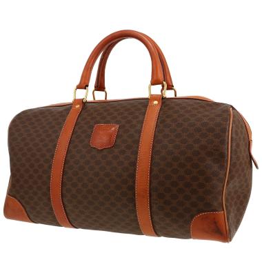 Sac de voyage Celine  Vintage en toile Triomphe marron et cuir marron