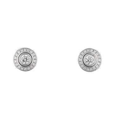 Paire de puces d'oreilles Cartier Cartier d'Amour en or blanc et diamants