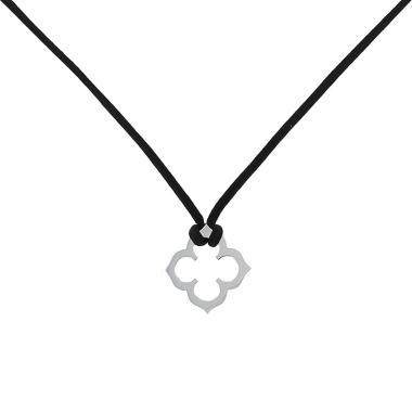 Ciondolo Cartier Trèfle Gothique in oro bianco