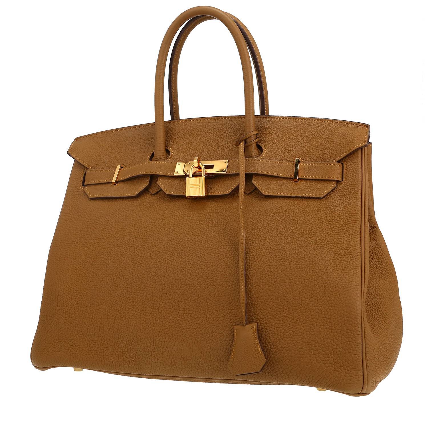 Borsa Hermès  Birkin 35 cm in pelle togo bronzo