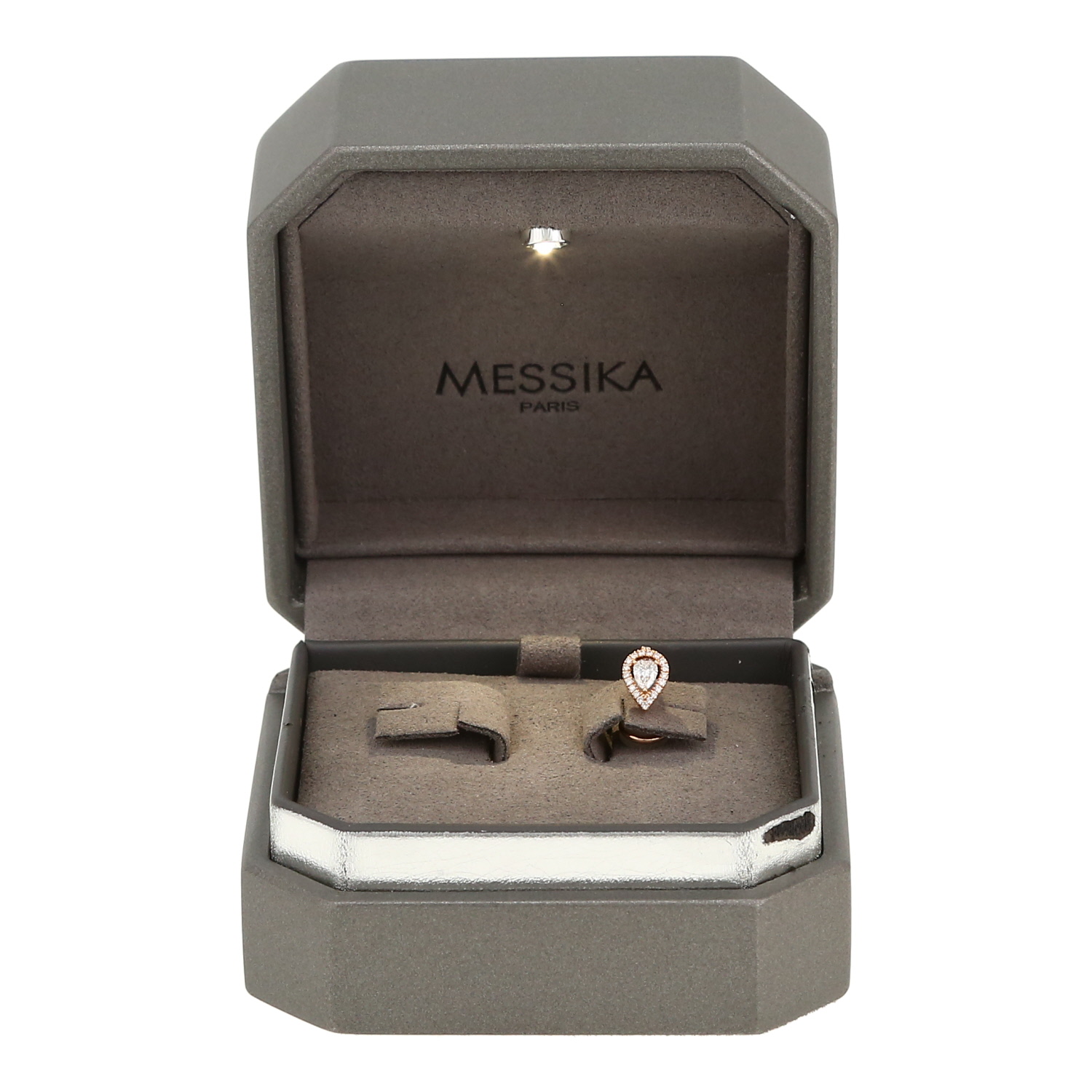 Bijou d'oreille Messika My Twin en or rose et diamants - Detail D2