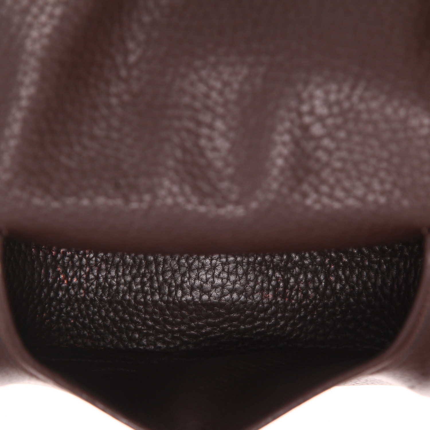 Hermès Duffle shoulder bag in brown Fjord leather - Detail D3