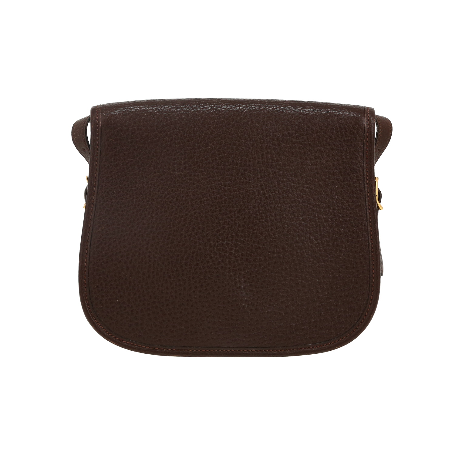 Bolso bandolera Hermès  Duffle en cuero Fjord marrón - Detail D4