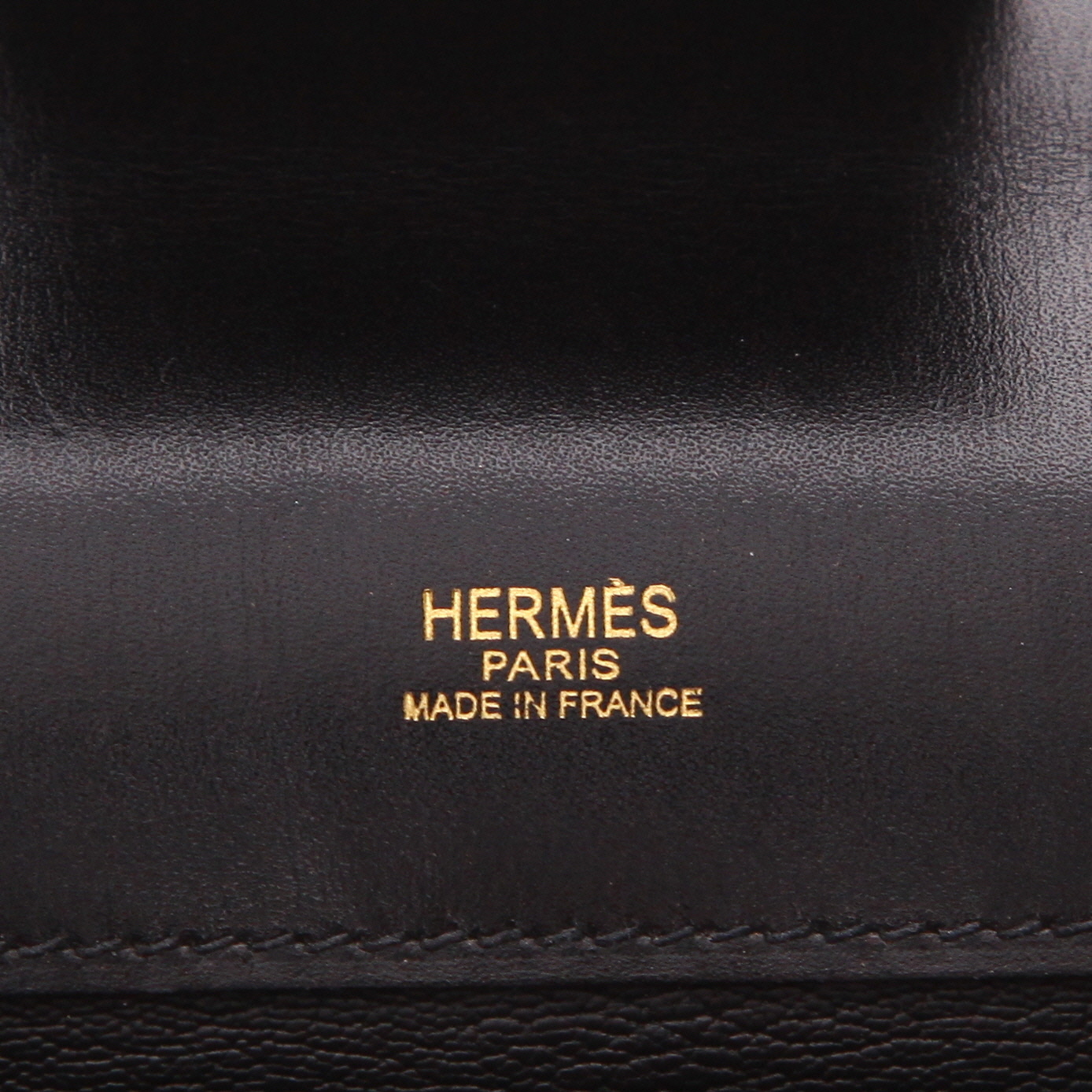 Pochette Hermès  Kelly Cut in pelle box nera - Detail D2