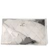 Pochette Chanel Pearl en métal argenté miroir - 00pp thumbnail