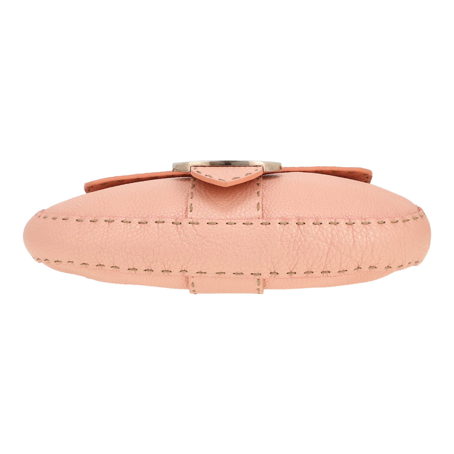 Fendi Selleria handbag in pink grained leather - Detail D1