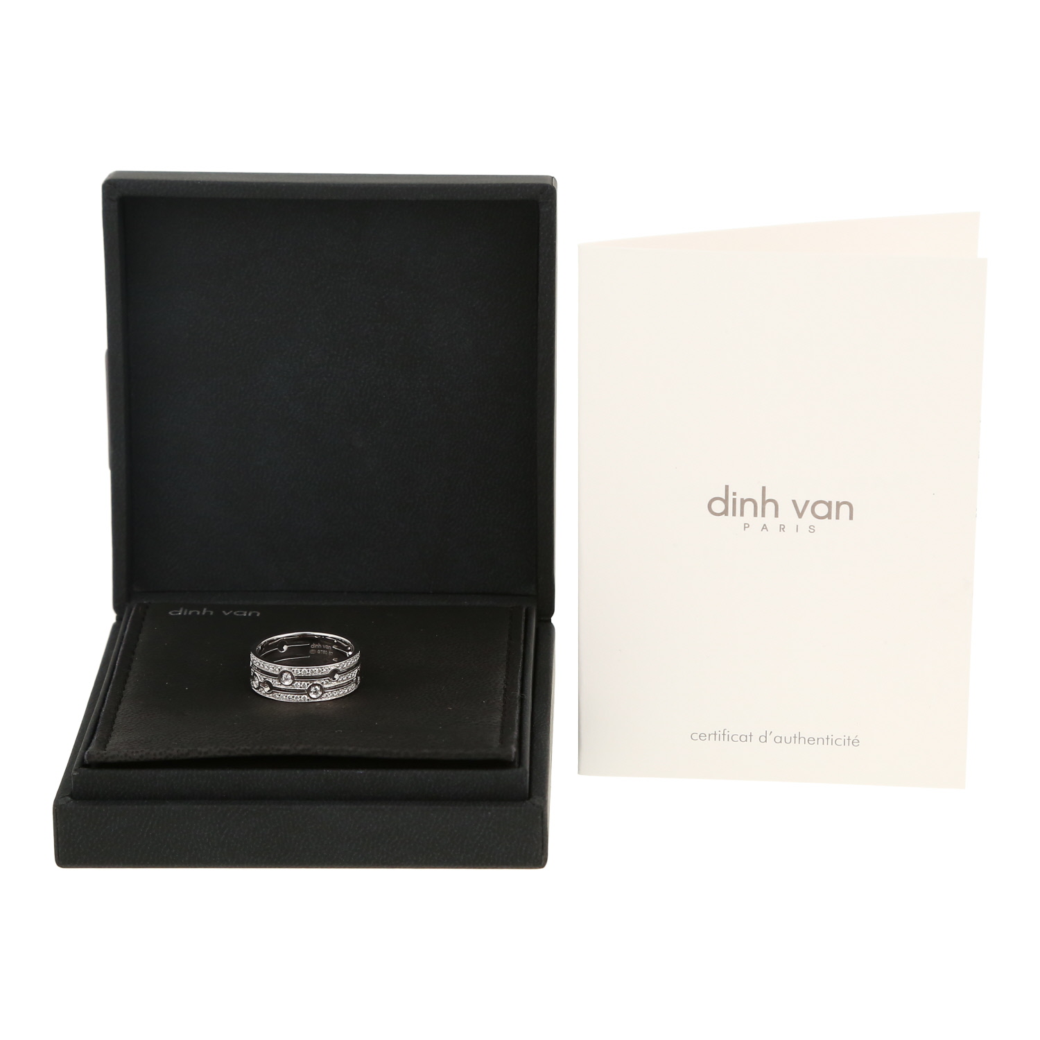 Dinh Van Pulse ring in white gold and diamonds - Detail D2