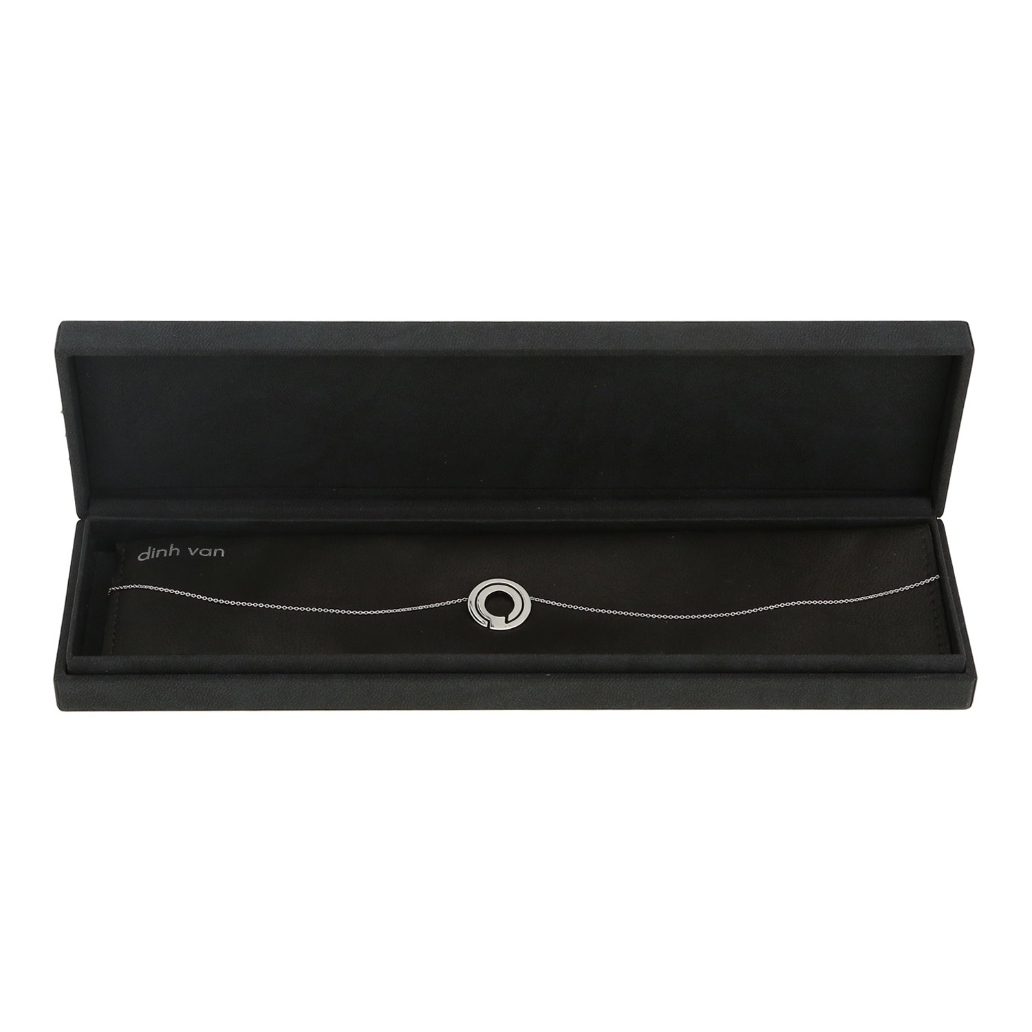 Dinh Van Seventies necklace in white gold - Detail D2