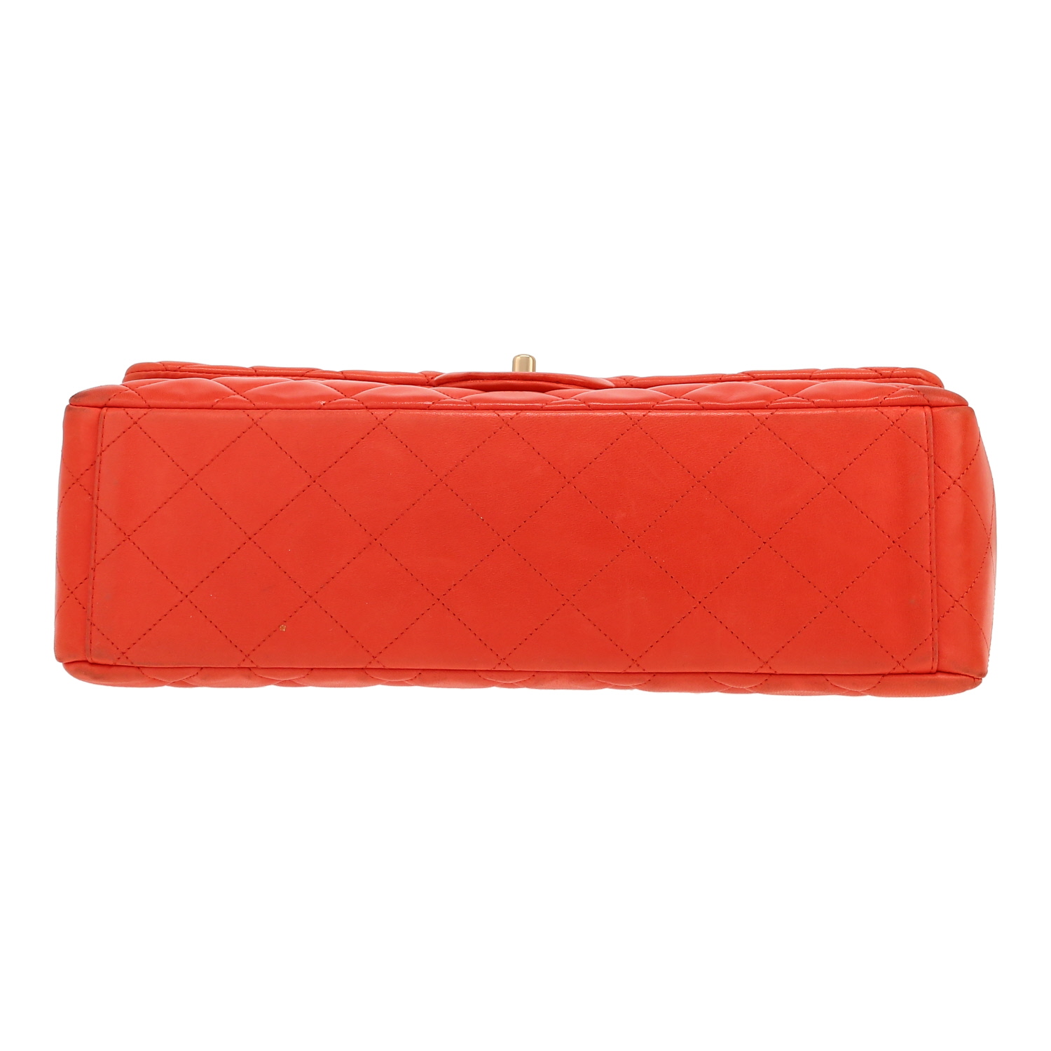 Bolso bandolera Chanel  Timeless Maxi Jumbo en cuero acolchado naranja - Detail D1