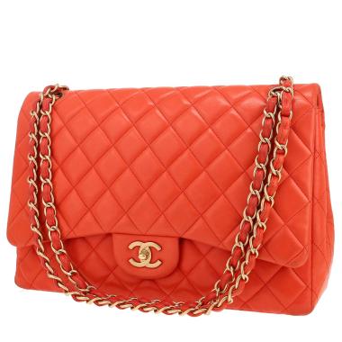Borsa a tracolla Chanel  Timeless Maxi Jumbo in pelle trapuntata arancione
