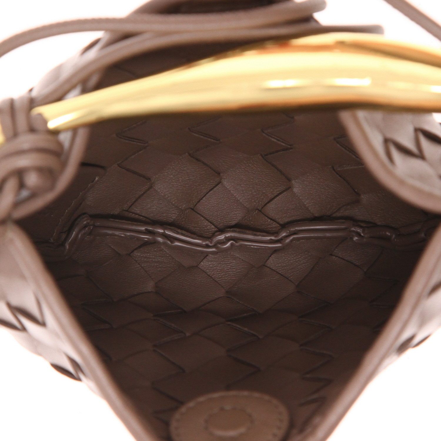 Borsa a tracolla Bottega Veneta  Sardine modello piccolo  in pelle intrecciata marrone - Detail D3