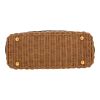 Sac cabas Dior   en osier beige et toile bleu-marine - Detail D1 thumbnail