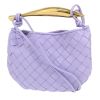 Sac bandoulière Bottega Veneta  Sardine petit modèle  en cuir intrecciato violet - 00pp thumbnail