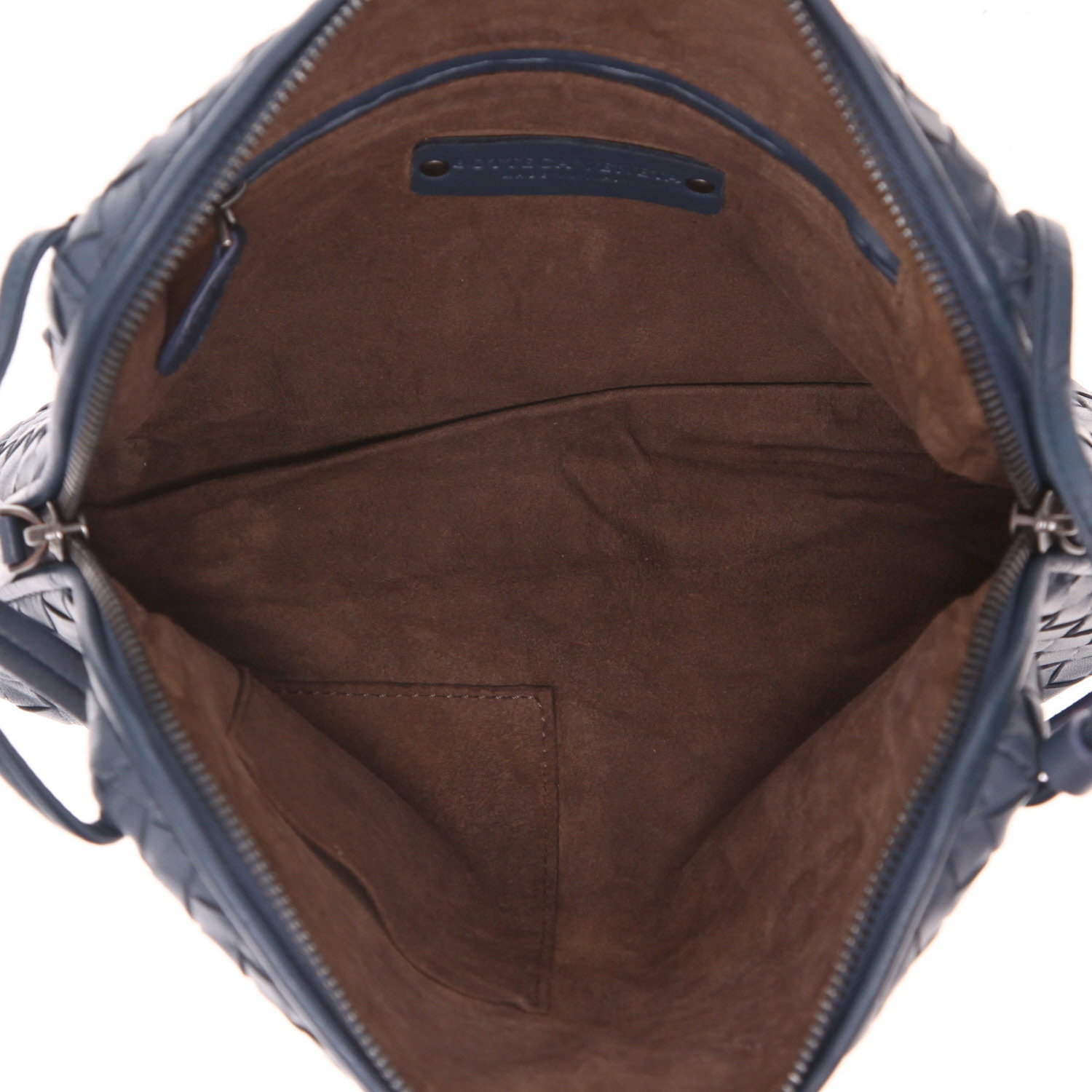 Bolso bandolera Bottega Veneta  Nodini en cuero intrecciato azul - Detail D3