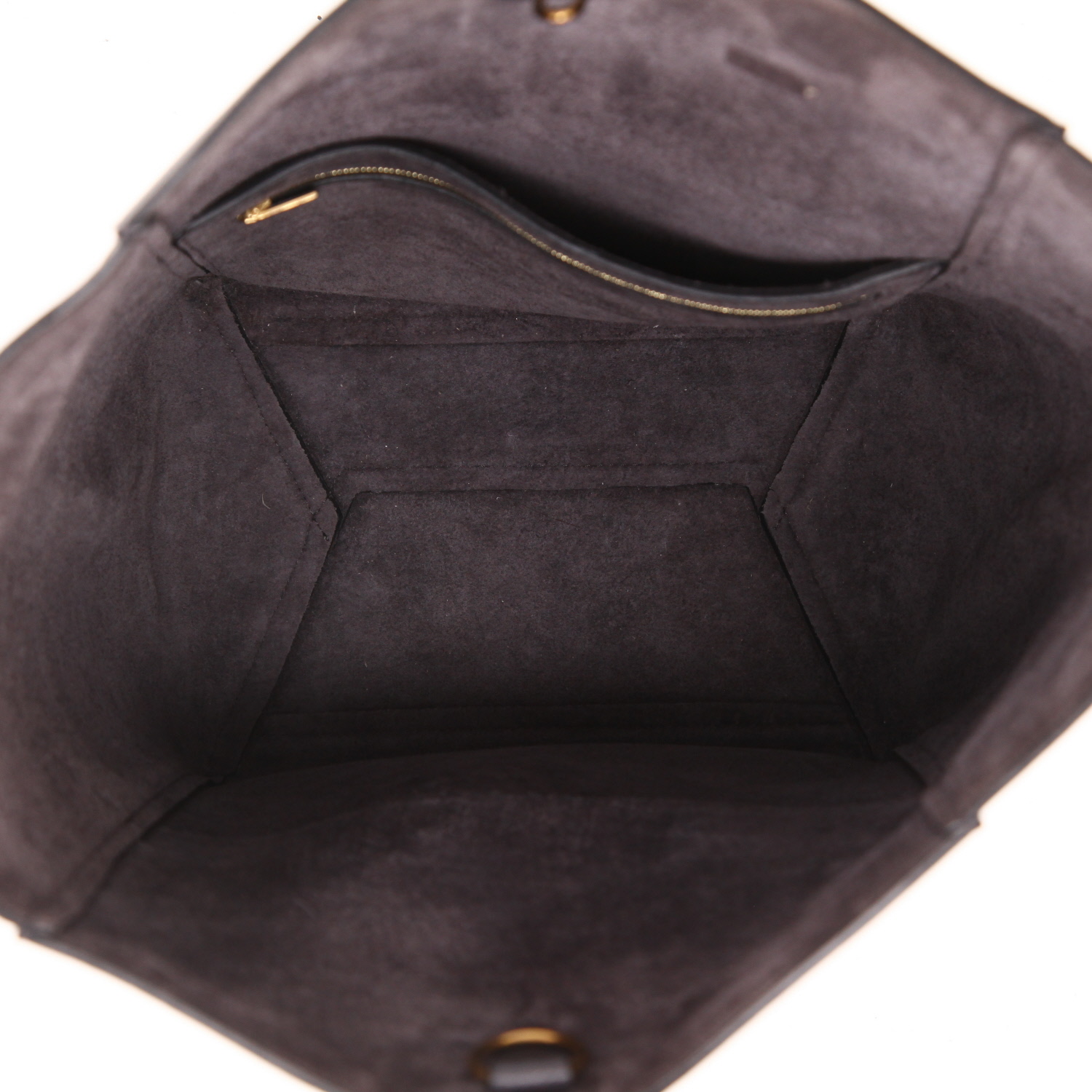 Celine  Sac Sangle handbag  in grey grained leather - Detail D3