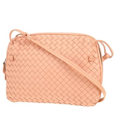 Bolso bandolera Bottega Veneta  Nodini en cuero intrecciato rosa