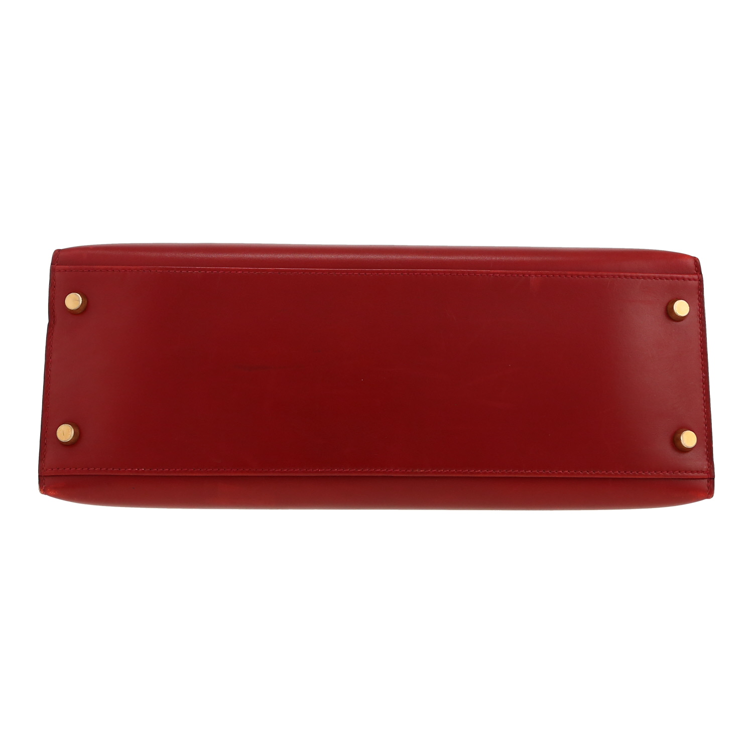 Sac à main Hermès  Kelly 32 cm en cuir box rouge H - Detail D1