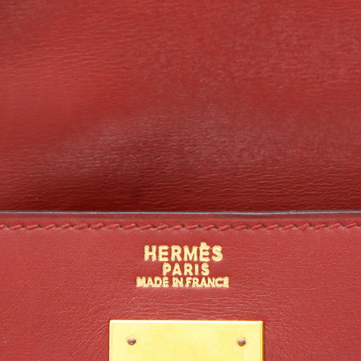 Sac à main Hermès  Kelly 32 cm en cuir box rouge H - Detail D2