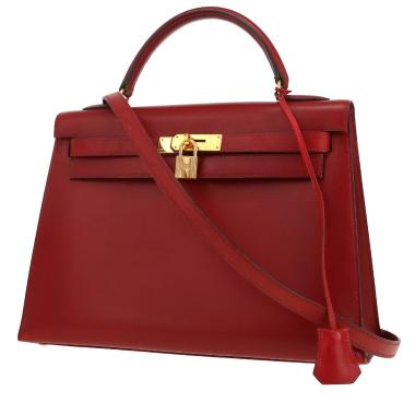 Hermès  Kelly 32 cm handbag  in red H box leather