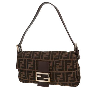 Sac à main Fendi  Baguette en toile siglée marron et cuir marron