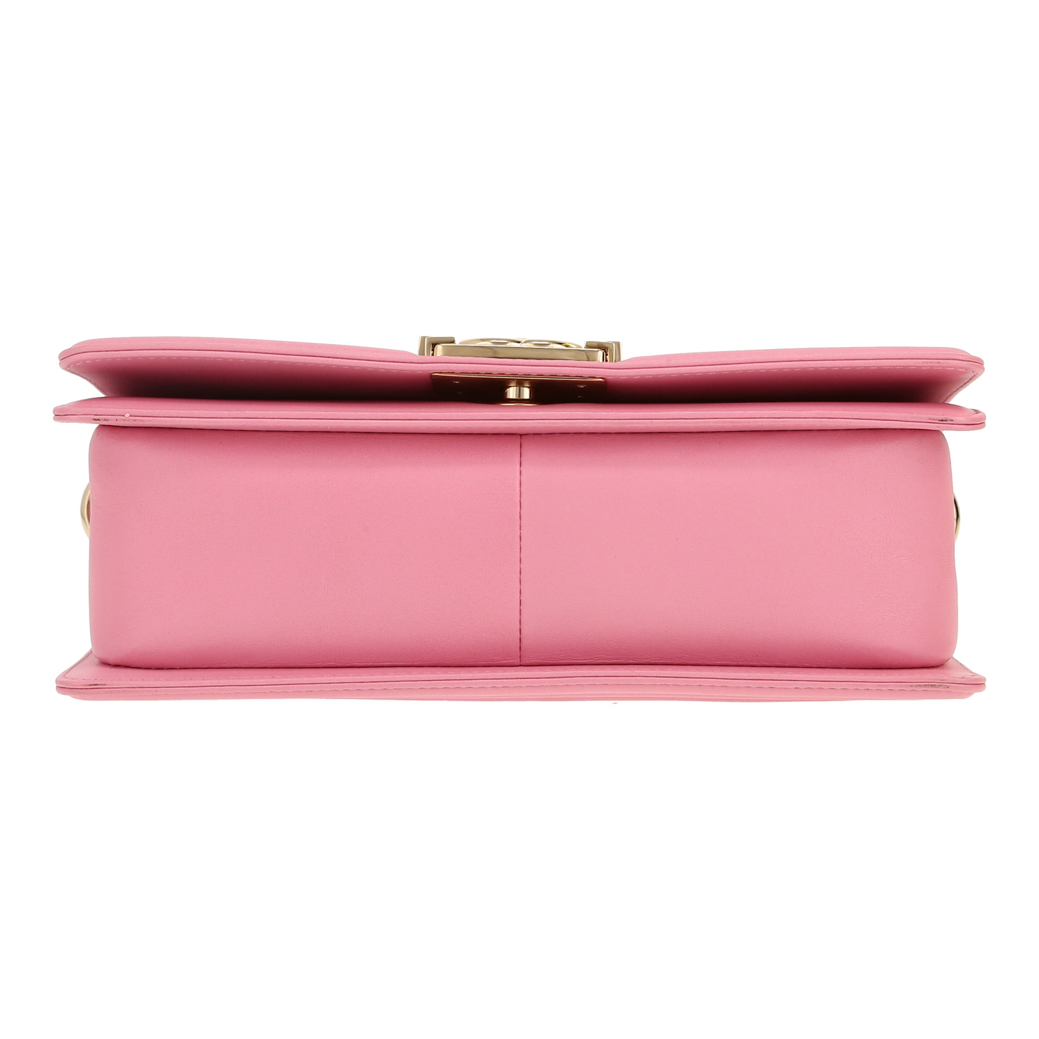 Bolso bandolera Chanel  Boy en cuero acolchado con motivos de espigas rosa - Detail D1