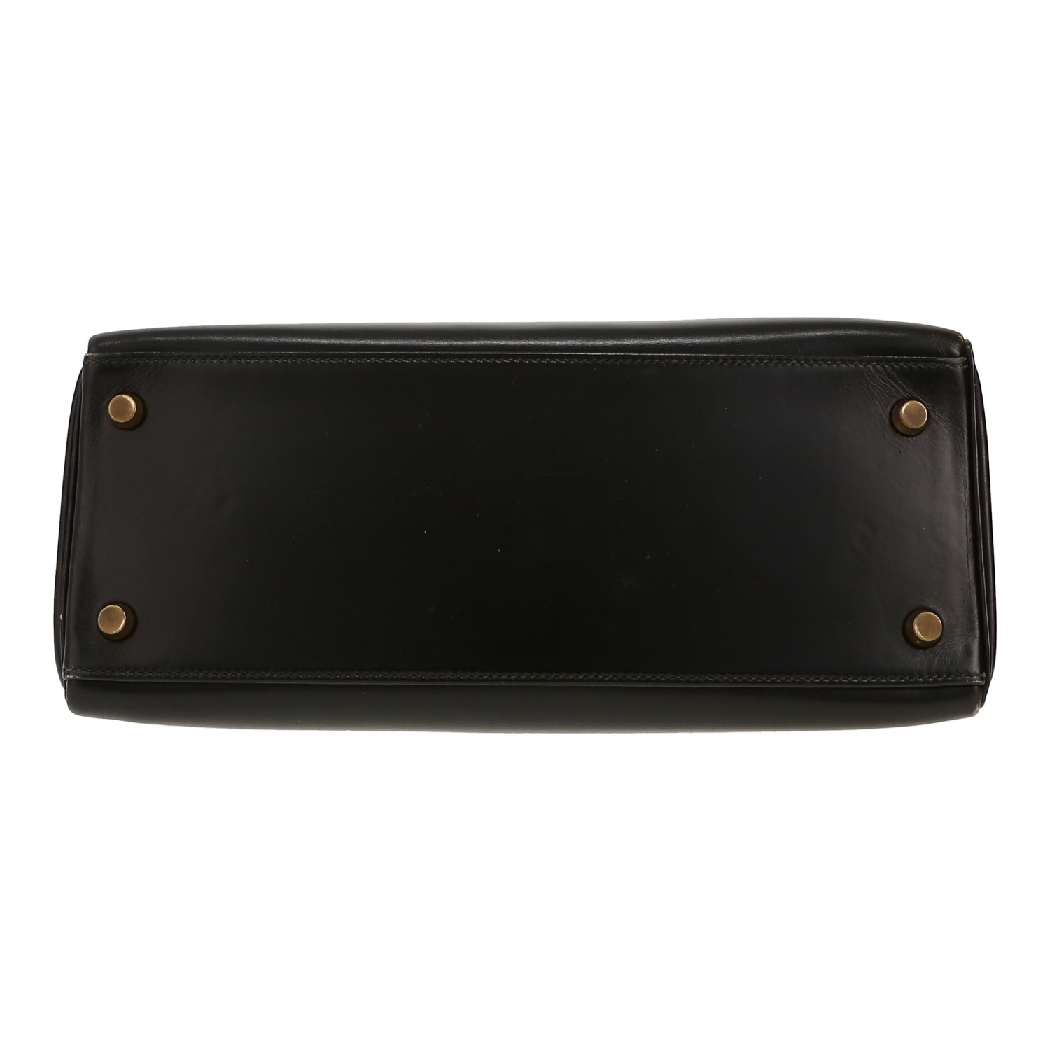 Hermès  Kelly 28 cm handbag  in black box leather - Detail D1