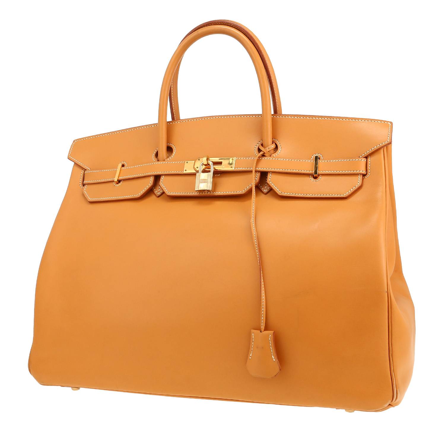 Bolso de mano Hermès  Birkin 40 cm en cuero natural