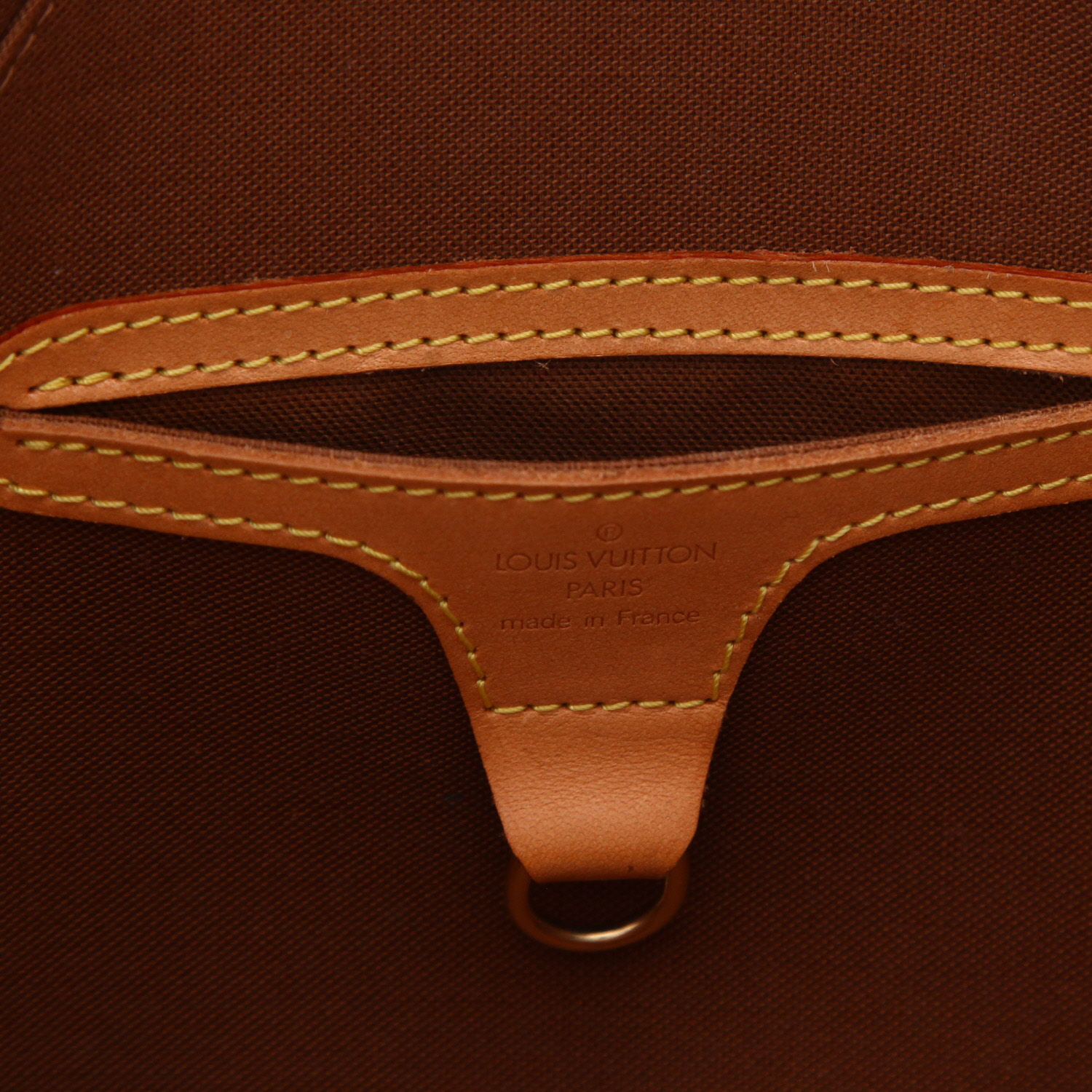 Louis Vuitton  Ellipse medium model  handbag  in brown monogram canvas  and natural leather - Detail D2