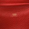 Hermès  Mini Plume handbag  in red Garance togo leather - Detail D2 thumbnail