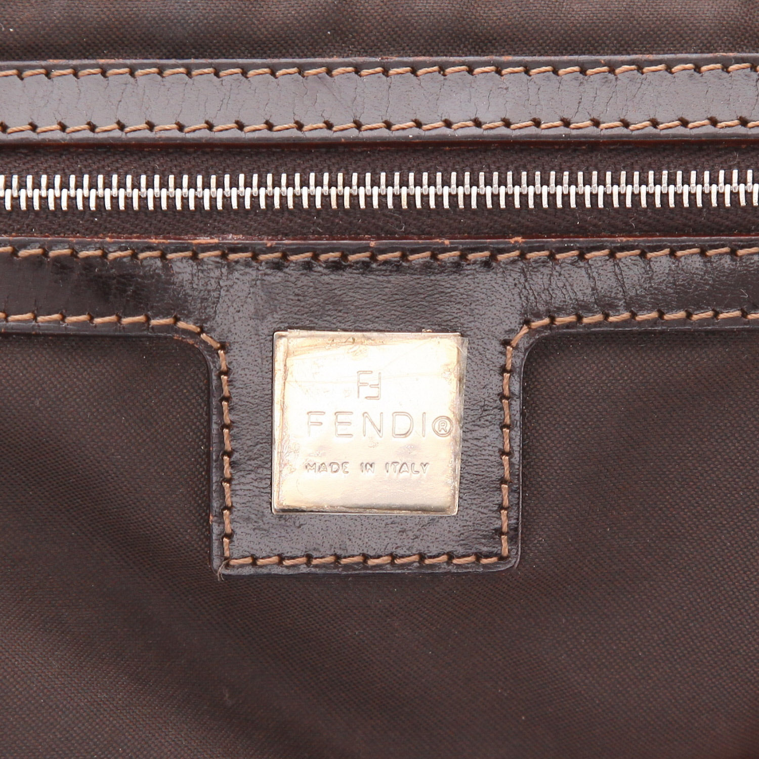 Fendi  Baguette handbag  in blue denim - Detail D2