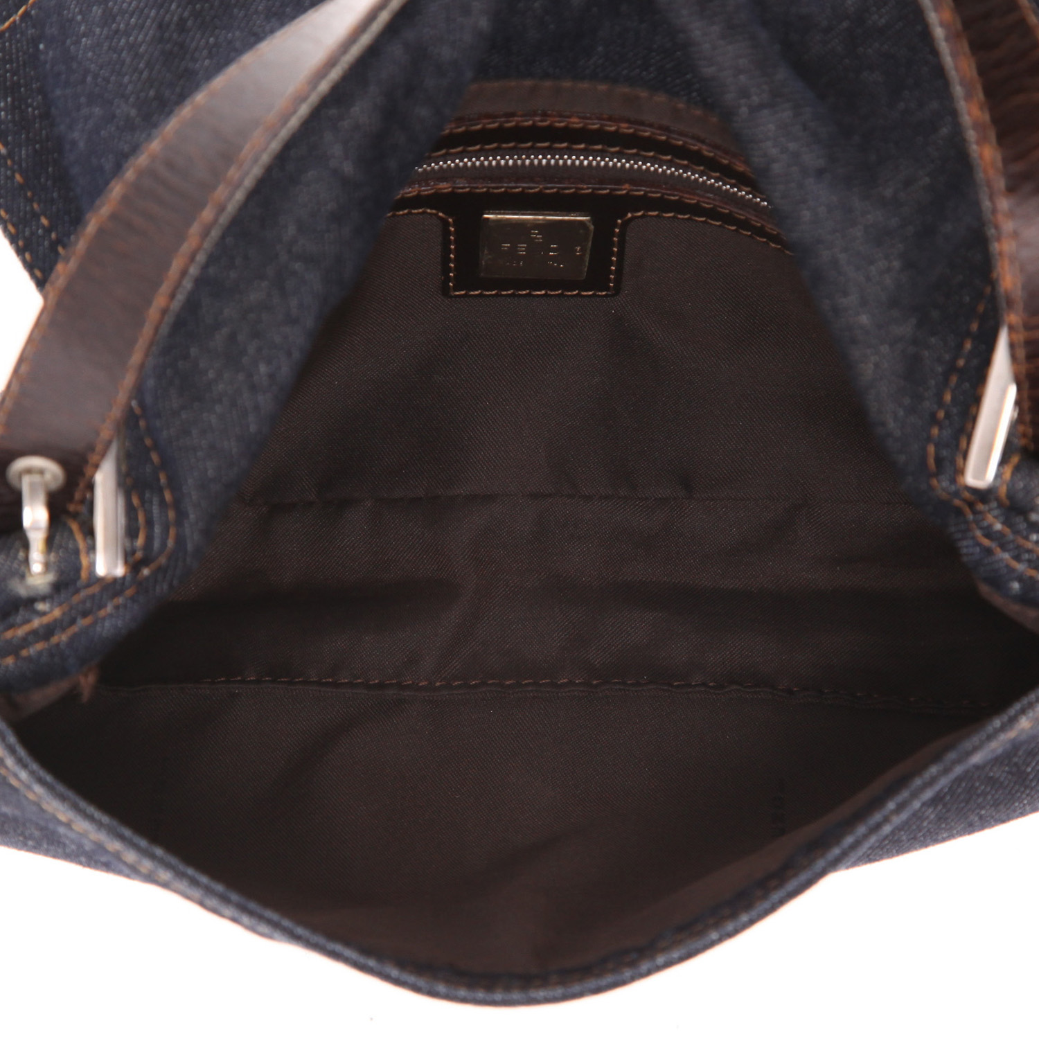 Fendi  Baguette handbag  in blue denim - Detail D3