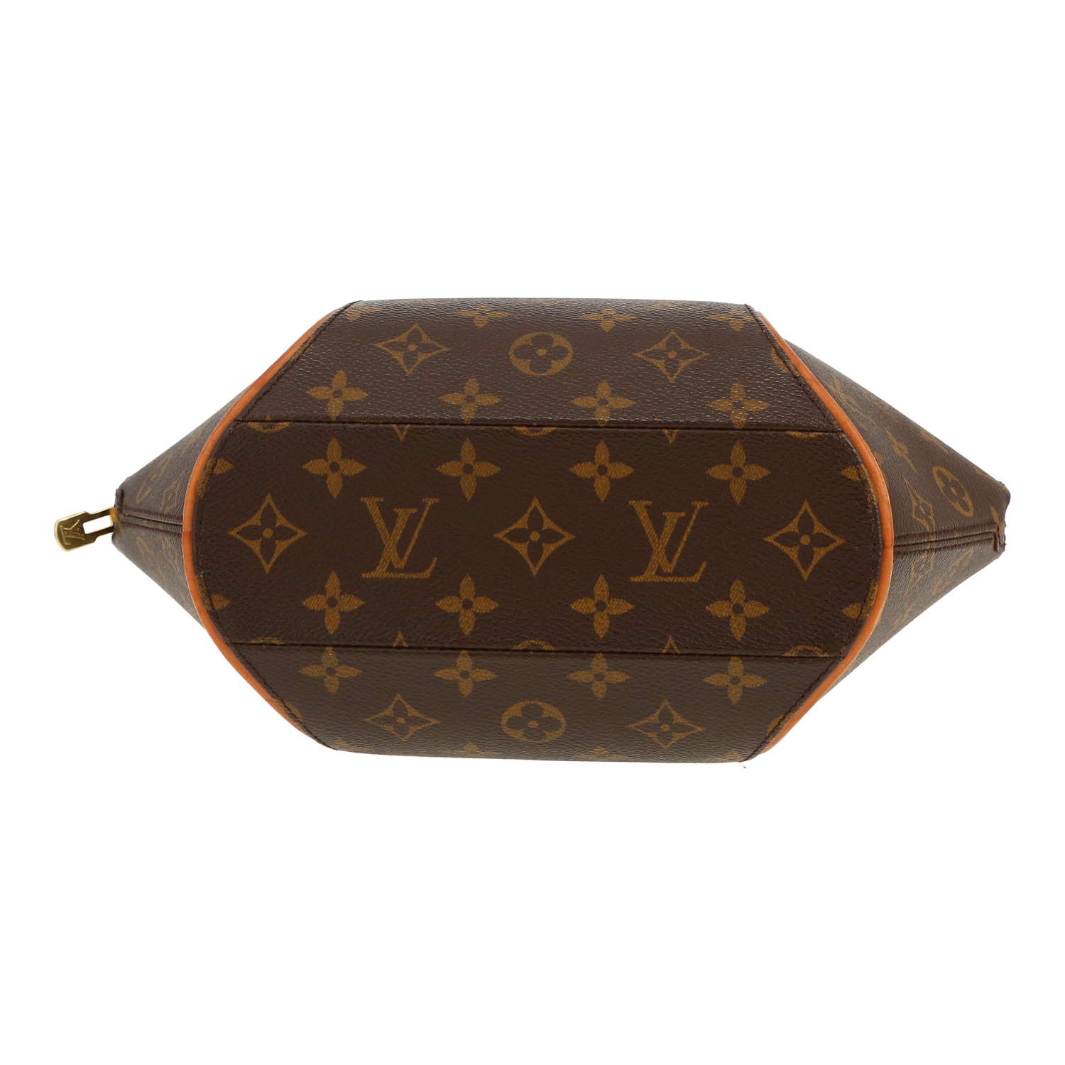 Borsa Louis Vuitton Ellipse modello piccolo in tela monogram marrone e pelle naturale - Detail D1