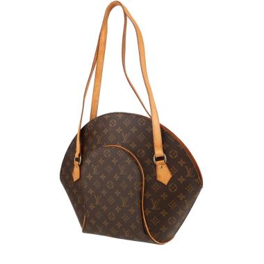 Bolso de mano Louis Vuitton  Ellipse en lona Monogram marrón y cuero natural
