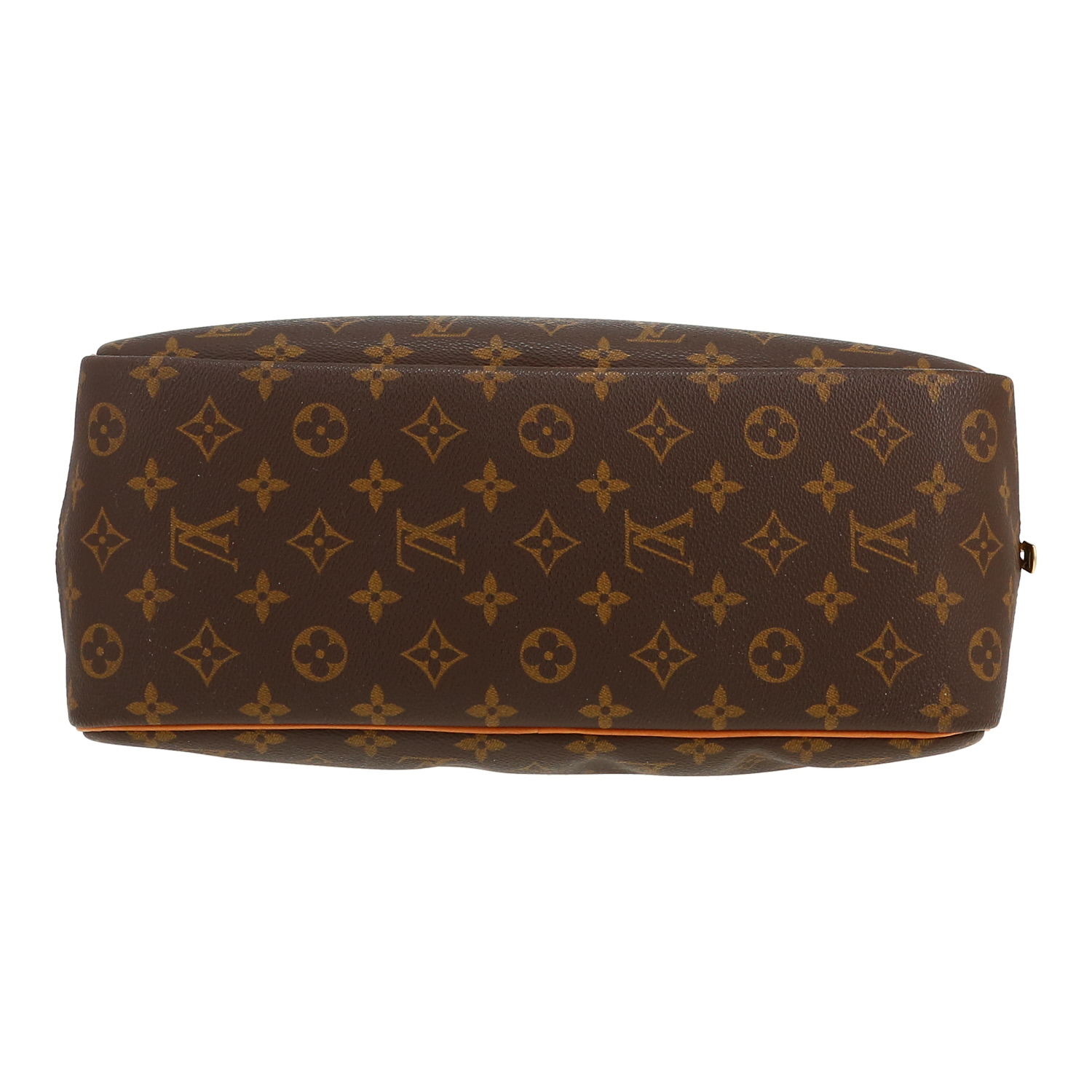 Bolso de mano Louis Vuitton  Deauville en lona Monogram marrón y cuero natural - Detail D1