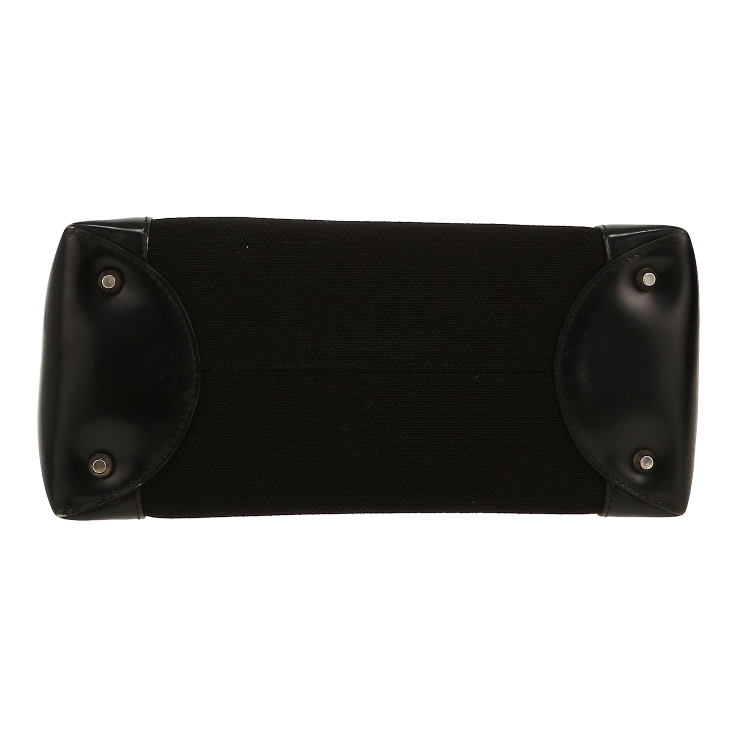 Borsa Dior  Lady Dior in tela nera e pelle verniciata nera - Detail D1