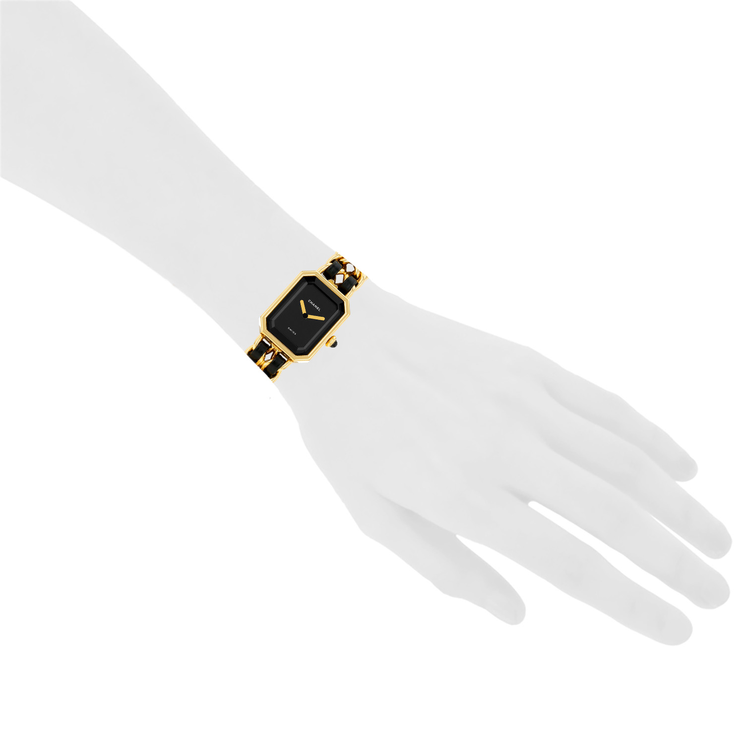 Reloj Chanel Première talla XL  de oro chapado Ref: Chanel - H0001  Circa 1990 - Detail D1