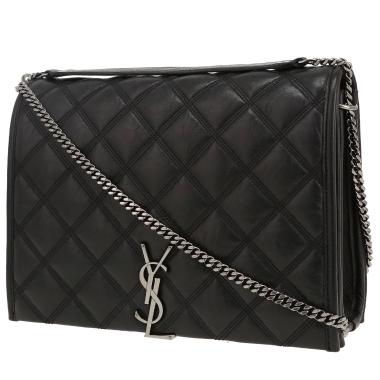 Sac à main Saint Laurent   en cuir matelassé noir