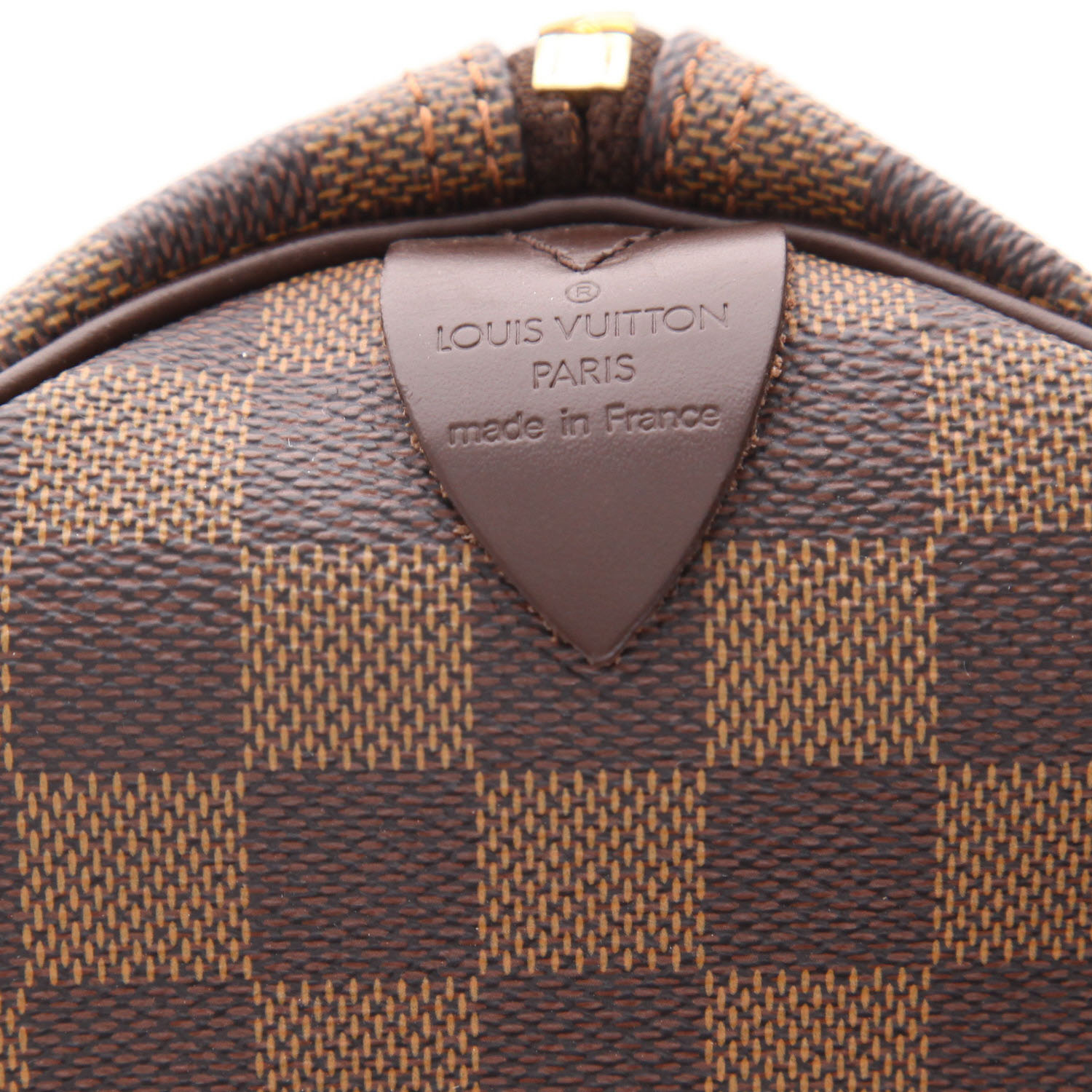 Bolsa de viaje Louis Vuitton Keepall 50 de lona Damier Ébène y piel marrón - Detail D2