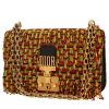 Sac bandoulière Dior  Dioraddict en cuir noir brodé de perles multicolores - 00pp thumbnail