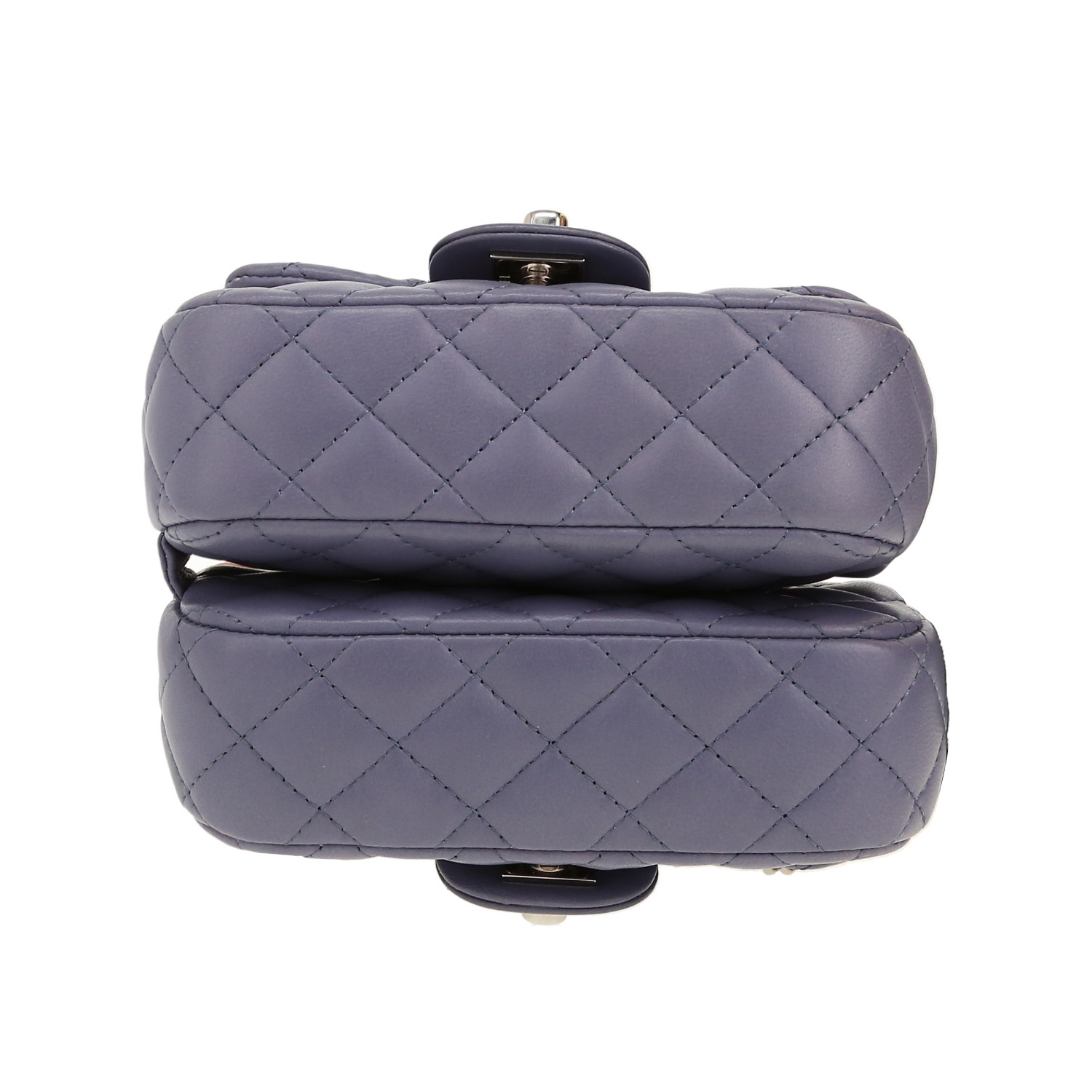 Sac à main Chanel  Mini Twin en cuir matelassé violet-lilas - Detail D1