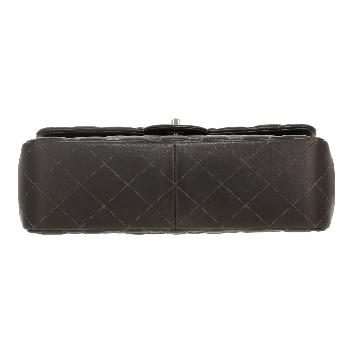 Bolso bandolera Chanel  Timeless Jumbo en cuero acolchado gris - Detail D1