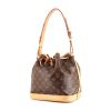 Bolso de mano Louis Vuitton  Petit Noé en lona Monogram marrón y cuero natural - 00pp thumbnail