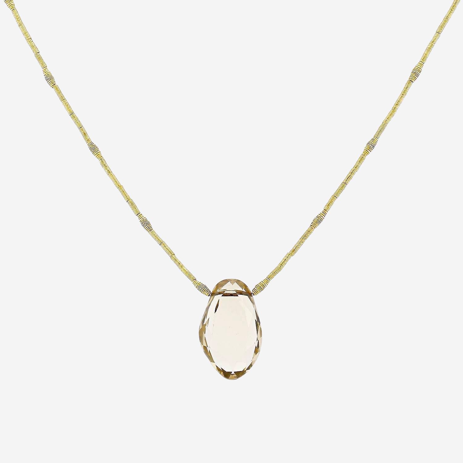 Collana H. Stern  in oro giallo e quarzo fumé