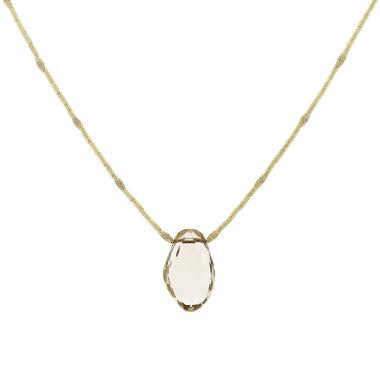Collana H. Stern  in oro giallo e quarzo fumé